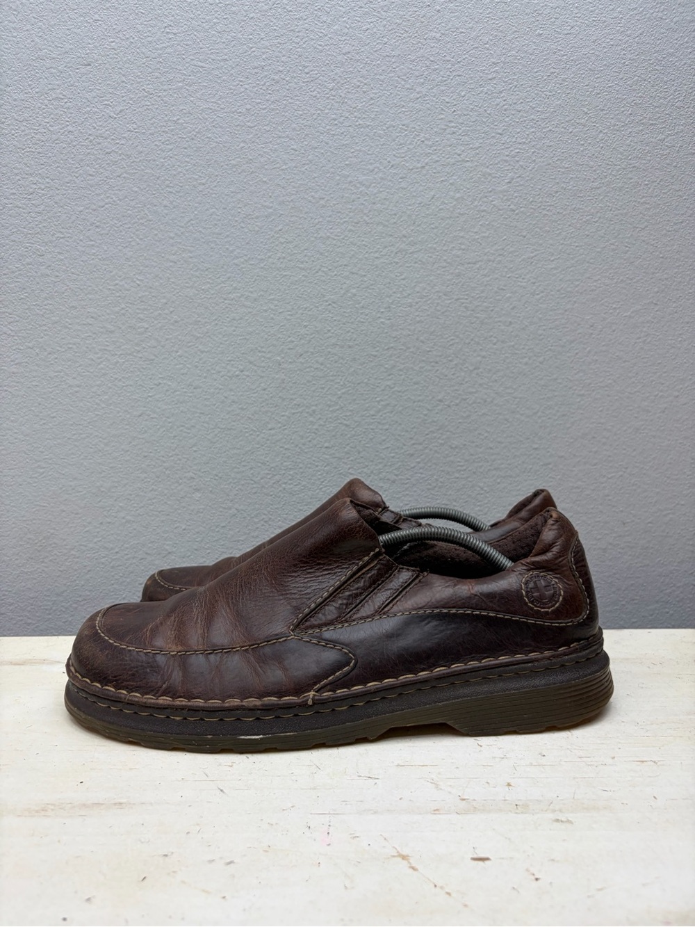 Dr. Martens Brown Leather Neil Slip On Shoes Size 12